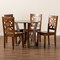 Baxton Studio Kaila Modern and Contemporary Walnut Brown Finished Wood 5-Piece Dining Set 179-11388-10899-Zoro - alternate 9